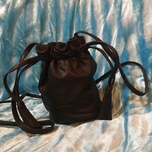 Small Black Knot Bag, Leather